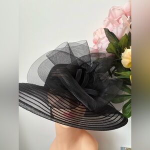 Elegant Black Mesh Hat